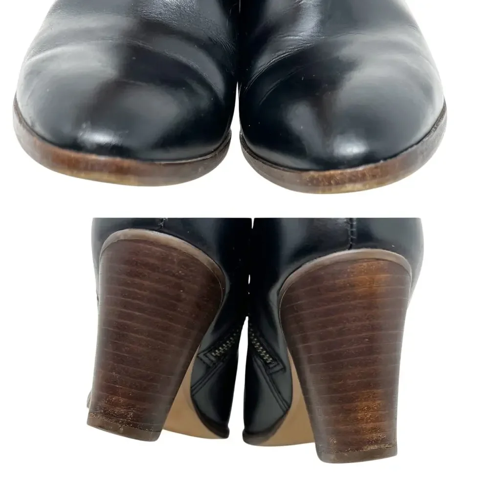 J.Crew Laine Ankle Boots size 7.5 Black Leather